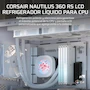 Miniatura de CORSAIR NAUTILUS 360 RS LCD Refrigeración Líquida CPU AIO 360mm Pantalla LCD IPS 2.1" Blanco con Ventiladores RS120 Daisy-Chain Intel LGA 1851/1700 AMD AM5/AM4