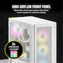 Miniatura de Corsair iCUE 4000D RGB Airflow Semitorre Mid-Tower, 3 Ventiladores AF120 RGB Elite, Controlador iCUE Lighting Node Pro, Blanco Verdadero
