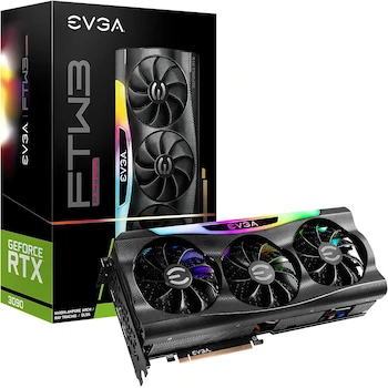 Imagen de referencia para Tarjeta Gráfica EVGA GeForce RTX 3090 FTW3 Ultra Gaming, 24 GB GDDR6X, Modelo 24G-P5-3987-KR, ASIN B08J5F3G18, Dimensiones 38.4 cm x 30.5 cm x 12.7 cm, Peso 4.65 Libras