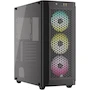 Miniatura de Corsair Caja para PC ATX 480T RGB de Cristal Templado, Modelo CC-9011272-WW, Color Negro, Dimensiones 47,6 x 21,4 x 44,6 cm, Serie RVB 480T, Capacidad para hasta 3 unidades SSD