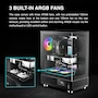 Miniatura de GAMDIAS ATLAS E1 Black ATX Mid Tower Carcasa para PC con Vidrio Templado y LCD