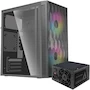 Miniatura de Gabinete Compacto Mini Torre Fuji GC470 MAX MB M-ATX Fuente ATX 500W 1xUSB 3.0 + 2xFan RGB Panel Izq Acrilico Frente Malla Negro