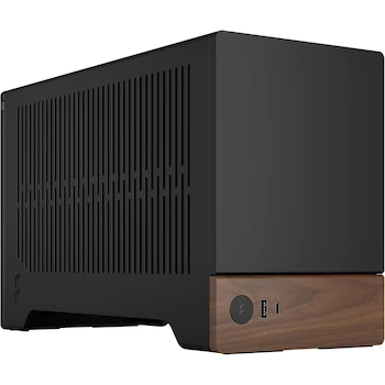 Imagen de referencia para Fractal Design Terra Graphite - Panel Frontal de Madera de Nogal - Small Form Factor - Estuche Mini ITX - Paneles de Aluminio Anodizado