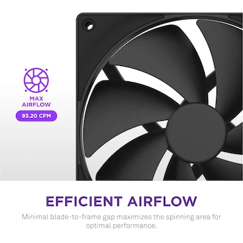 Imagen 3 de NZXT F120P - Ventiladores de Presión Estática de 120 mm, Paquete Individual, Color Negro