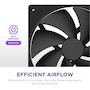 Miniatura de NZXT F120P - Ventiladores de Presión Estática de 120 mm, Paquete Individual, Color Negro