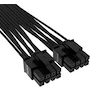 Miniatura de Corsair Premium PCIe 5.0 600W Cable PSU Gen 5 12VHPWR Type-4 Doble 8 Pin a 12+4 Pin Fundas Paracord Malla Negro