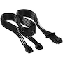 Miniatura de Corsair Premium PCIe 5.0 600W Cable PSU Gen 5 12VHPWR Type-4 Doble 8 Pin a 12+4 Pin Fundas Paracord Malla Negro