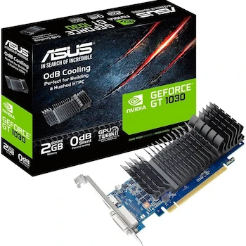 Imagen alusiva al producto ASUS Tarjeta de Video NVIDIA GeForce GT 1030 GT1030-2G-CSM 2GB GDDR5 HDMI DVI