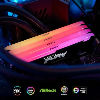 Imagen 3 de Kingston FURY Beast Black RGB DDR4 8GB 3600MT/s DIMM 288-Pin KF436C17BB2A/8