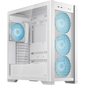 Imagen 1 de ASUS TUF Gaming GT302 ARGB White Edition ATX Mid-Tower PC Case, Supports EATX (12"x10.9")/ATX/Micro-ATX/Mini-ITX, Dimensions 235x520x485mm, Drive Bays: 2x2.5", 2x2.5"/3.5" Combo, Expansion Slots: 8 + 3 Vertical