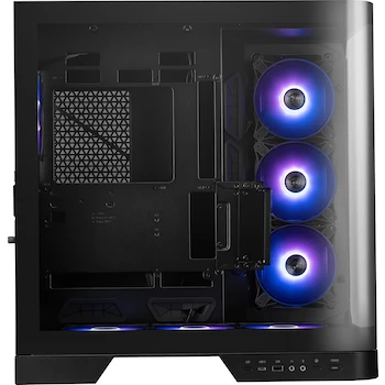 Imagen 3 de MSI MAG PANO 120R PZ - Gabinete PC ATX Mid-Tower para Juegos - Negro - Panel de Vidrio Templado Panorámico 270° - 7 Ventiladores ARGB Preinstalados