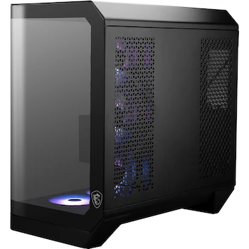 Imagen 5 de MSI MAG PANO 120R PZ - Gabinete PC ATX Mid-Tower para Juegos - Negro - Panel de Vidrio Templado Panorámico 270° - 7 Ventiladores ARGB Preinstalados