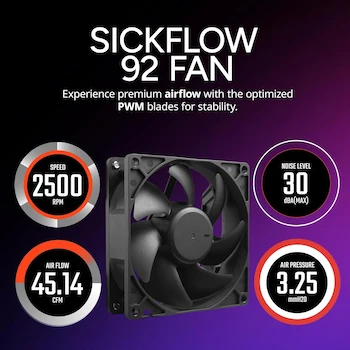 Imagen 4 de Cooler Master Hyper 411 Nano CPU Air Cooler Negro, Ventilador SickleFlow 92 PWM, 136 mm de Altura, Cubierta Superior Elegante, Serie Hyper