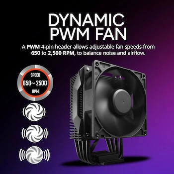 Imagen 5 de Cooler Master Hyper 411 Nano CPU Air Cooler Negro, Ventilador SickleFlow 92 PWM, 136 mm de Altura, Cubierta Superior Elegante, Serie Hyper