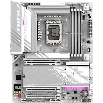 Imagen 2 de GIGABYTE Z890 AORUS Elite WIFI7 Ice ATX Motherboard for Intel Core Ultra Series 2 Processors, LGA 1851 Socket, DDR5 Memory up to 256GB with 4 DIMM Slots, 4 M.2 Slots, 4 SATA Ports