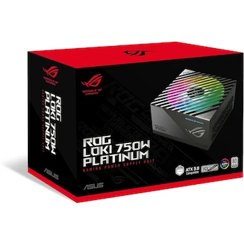 Imagen 2 de ASUS ROG Loki SFX-L 750W 80+ Platinum Power Supply, Black, Model ROG-LOKI-750P-SFX-L-GAMING, Series ROG Loki, Capacity 750W, Form Factor SFX-L, Size 125x125x63.5mm