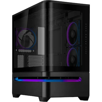Imagen de referencia para Carcasa para PC ASUS Prime AP202 TG ARGB Negro, Torre Mediana, Compatible con Micro ATX, con Vidrio Templado y Acero Inoxidable