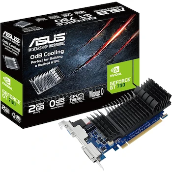 Imagen de referencia para Asus GeForce GT 730 GT730-SL-2GD5-BRK Tarjeta Gráfica NVIDIA 2GB GDDR5 Perfil Bajo Low Profile para HTPC Silenciosa con Soportes de Puerto I/O