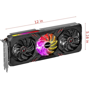 Imagen 2 de Tarjeta Gráfica ASRock Intel Arc A770 Phantom Gaming 16GB OC GDDR6 256-bit PCI Express 4.0 x16 ATX, Modelo: A770 PG 16GO, Color: Negro, Dimensiones: 305 x 131 x 56 mm, Serie: Phantom Gaming