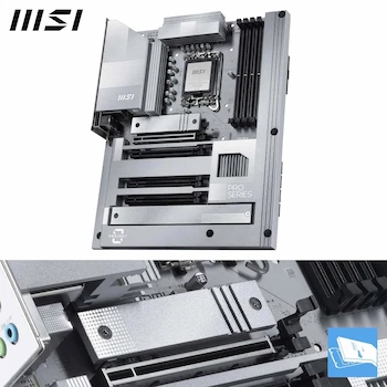 Imagen 3 de MSI PRO Z890-S WIFI ProSeries - Placa Base ATX para Intel, Color Plata, Modelo PRO Z890-S WIFI, Serie PRO, Dimensiones 304.8mm x 243.84mm