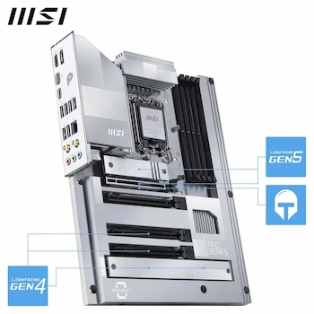 Imagen 5 de MSI PRO Z890-S WIFI ProSeries - Placa Base ATX para Intel, Color Plata, Modelo PRO Z890-S WIFI, Serie PRO, Dimensiones 304.8mm x 243.84mm