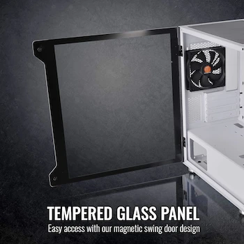 Imagen 2 de Thermaltake S100 TG Snow - Carcasa Micro Torre MicroATX con Vidrio Templado, Ventilador Trasero 120 mm Preinstalado, Modelo CA-1Q9-00S6WN-00, Color Blanco