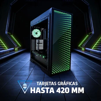 Imagen 5 de GAME FACTOR CSG601 Gabinete Gamer Full ATX Infinity RGB con Control Estructura de Acero Negro