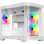 Miniatura de Gabinete Curvo Xzeal XZGAMC3W M-ATX/ITX Blanco con 3 Ventiladores RGB