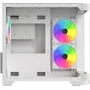Miniatura de Gabinete Curvo Xzeal XZGAMC3W M-ATX/ITX Blanco con 3 Ventiladores RGB