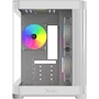 Miniatura de Gabinete Curvo Xzeal XZGAMC3W M-ATX/ITX Blanco con 3 Ventiladores RGB