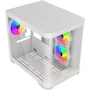 Miniatura de Gabinete Curvo Xzeal XZGAMC3W M-ATX/ITX Blanco con 3 Ventiladores RGB