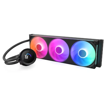 Imagen 3 de NZXT Kraken Plus 360 RGB Negro - Modelo RL-KR360-B2 - Enfriador Líquido de CPU AIO - Radiador de 360 mm - Ventilador de Fotograma Único de Núcleo RGB F360 - LCD Cuadrado de 1,54" - Compatible con AMD® AM5, AM4 - Intel® LGA 1851/1700, 1200/115X