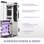 Miniatura de NZXT N9 X870E White RGB Motherboard - AMD X870E Chipset, AM5 Socket, DDR5 Memory, ATX Form Factor, WiFi 7, Bluetooth 5.4, Model N9-X87XT-W1, Full Metal Cover, White PCB, Clean Gamer Design