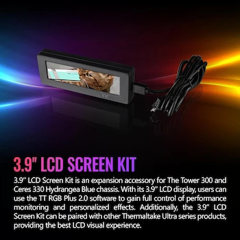Imagen 2 de Thermaltake Tower 300/600 Series Kit de Panel LCD; Visualización LCD de 3.9 Pulgadas; Color Negro; Modelo AC-073-OO1NAN-A1