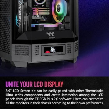 Imagen 5 de Thermaltake Tower 300/600 Series Kit de Panel LCD; Visualización LCD de 3.9 Pulgadas; Color Negro; Modelo AC-073-OO1NAN-A1