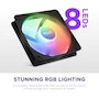 Miniatura de NZXT F120 RGB Core - Ventilador RGB montado en concentrador de 120 mm - Color Negro - Modelo RF-C12SF-B1 - Serie F - Dimensiones 120x120x26 mm - Paquete Individual
