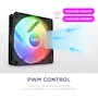 Miniatura de NZXT F120 RGB Core - Ventilador RGB montado en concentrador de 120 mm - Color Negro - Modelo RF-C12SF-B1 - Serie F - Dimensiones 120x120x26 mm - Paquete Individual