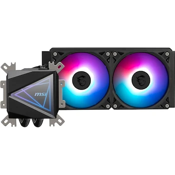 Imagen de referencia para MSI MAG CoreLiquid I240 Negro - Enfriador líquido para CPU AIO ARGB - Radiador de 240 mm - Ventiladores dobles ARGB PWM de 120 mm