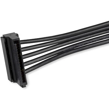 Imagen 2 de StarTech.com PYO4SATA Cable de Alimentación Interna Divisor SATA 1 a 4, 0.4 m, SATA 15 Pines Macho a 4 x SATA Hembra, Negro, 29 mm