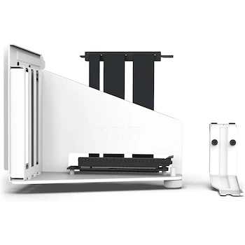 Imagen 2 de NZXT Kit de Montaje Vertical para GPU AB-RH175-W1, Cable Elevador PCIe 4.0 x16 de 175 mm, Soporte para GPU, Soporte de Acero, Color Blanco Mate, Dimensiones 186.8 mm x 144.7 mm x 150.4 mm