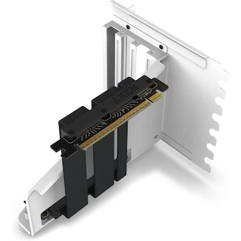 Imagen 3 de NZXT Kit de Montaje Vertical para GPU AB-RH175-W1, Cable Elevador PCIe 4.0 x16 de 175 mm, Soporte para GPU, Soporte de Acero, Color Blanco Mate, Dimensiones 186.8 mm x 144.7 mm x 150.4 mm
