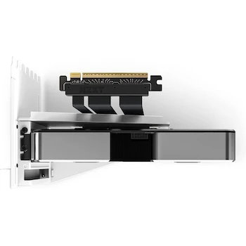 Imagen 4 de NZXT Kit de Montaje Vertical para GPU AB-RH175-W1, Cable Elevador PCIe 4.0 x16 de 175 mm, Soporte para GPU, Soporte de Acero, Color Blanco Mate, Dimensiones 186.8 mm x 144.7 mm x 150.4 mm