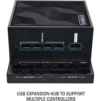 Imagen 4 de Lian Li Edge Series EG1000 - Fuente de Alimentación Modular 1000W 80 Plus Platinum ATX 3.1 PCIe 5.1 Diseño L para Carcasa Doble Cámara Color Negro