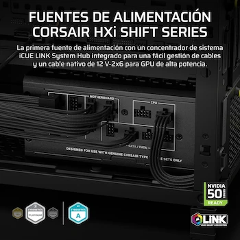 Imagen 2 de Corsair HX1500i Shift Fuente de Alimentación 1500W ATX Negro