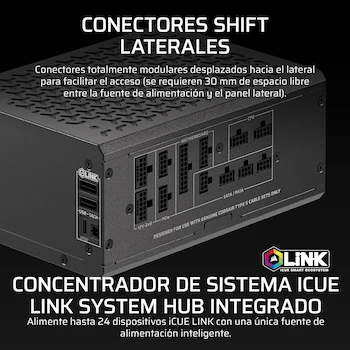 Imagen 4 de Corsair HX1500i Shift Fuente de Alimentación 1500W ATX Negro