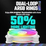 Miniatura de Cooler Master MasterFan MF120 Halo² White Edition 3 en 1 - Ventiladores de Caja PC 120 mm, Anillos aRGB Doble Bucle, Paquete Triple Blanco