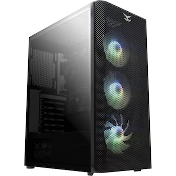 Imagen de referencia para Gaming NACEB Gabinete Gamer ZED NA-0613 ATX/E-ATX Mid-Tower Torre PC, Negro, Dimensiones 445x210x370 mm, Peso 4.5 kg