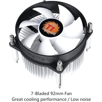 Imagen 2 de Thermaltake Gravity i2 CLP0556-D Low-Profile CPU Cooler 92mm Fan Aluminum Heatsink Intel LGA 1150/1151/1155/1156/1200 Black/White