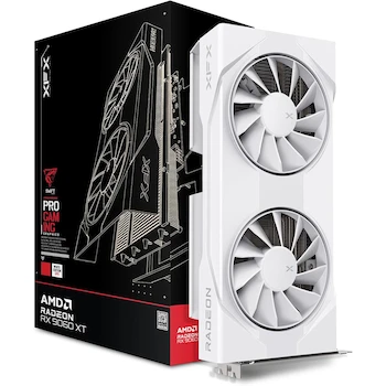 Imagen de referencia para XFX Tarjeta de Video Swift RX9060XT OC Blanca 8GB GDDR6 AMD Radeon RX 9060 XT (RX-96TSW8GWQ) 2 Fan
