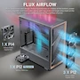 Miniatura de Antec Flux Wood Mid-Tower E-ATX, 5 Ventiladores PWM Incluidos, Panel Frontal Alto Flujo con Nogal, Tipo C, Soporte Radiador 420 mm, Placas Base Back-Connect